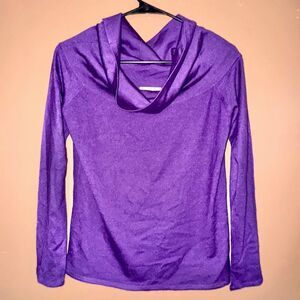 Maria Di Ripabianca Italian Women's Cashmere Blend Cowl Neck Sweater Purple 10